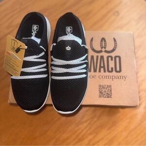 NWT Spenco Women's Hayden, Super Comfy, Slide Sneaker, Black, 6.5 Wide